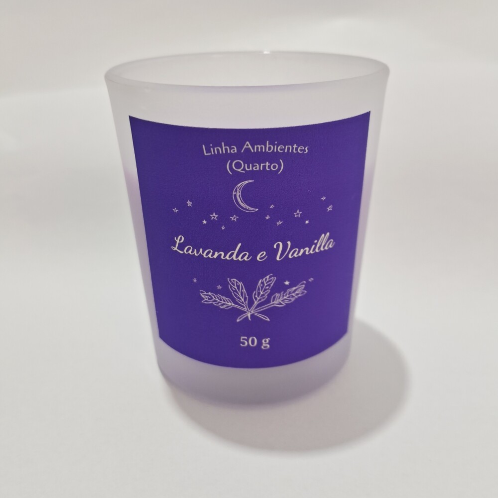 Vela Aromática Artesanal de Cera de Coco Lavanda e Baunilha Lil?