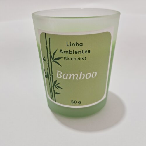 Vela Aromática Artesanal  de Cera de Coco Bamboo cor Verde Presentes Criativos Decoração Lembrança Vela Perfumada