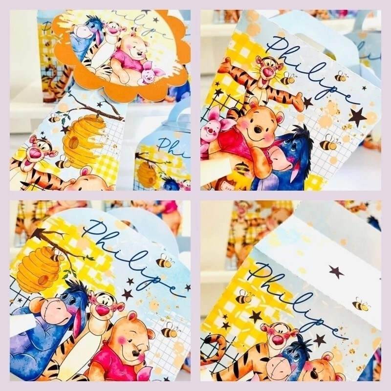Kit Festa Ursinho Pooh Personalizados Lembrancinhas 40pç