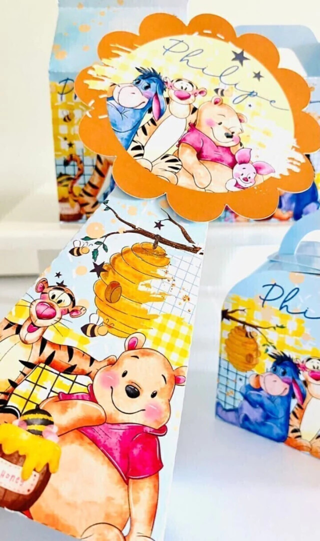 Kit Festa Ursinho Pooh Personalizados Lembrancinhas 40pç