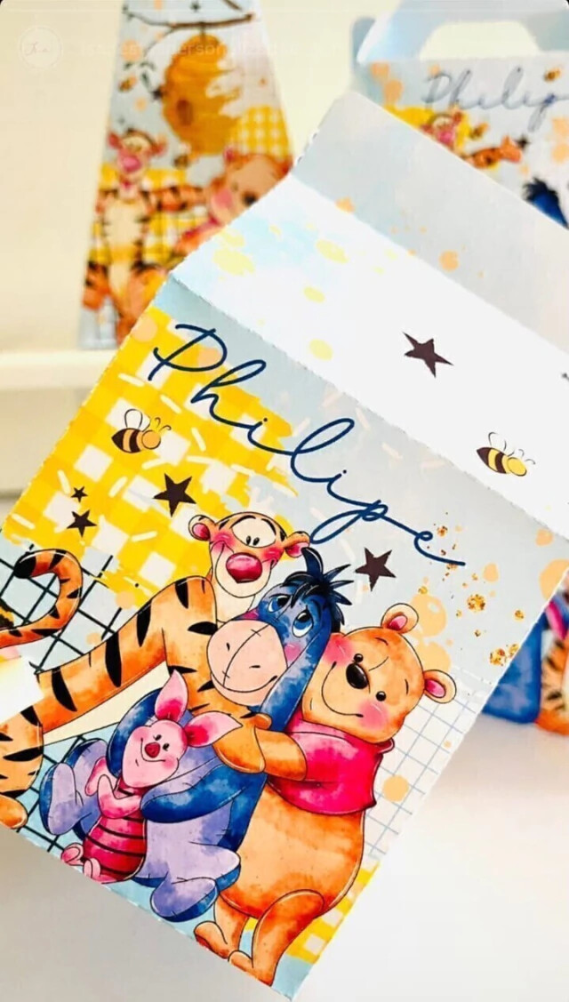 Kit Festa Ursinho Pooh Personalizados Lembrancinhas 40pç