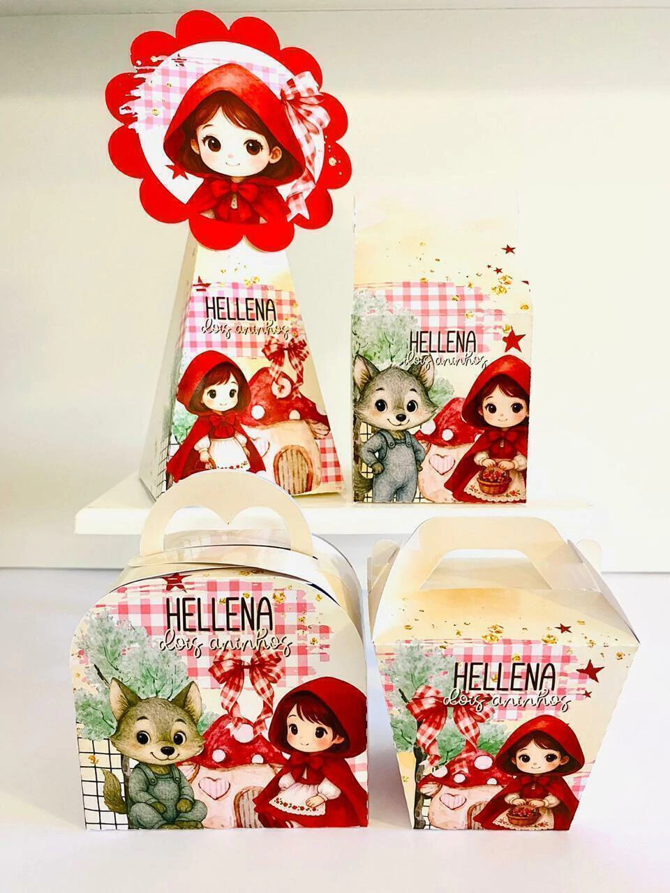Kit Festa Chapeuzinho Vermelho Personalizados Lembrancinhas 40pç