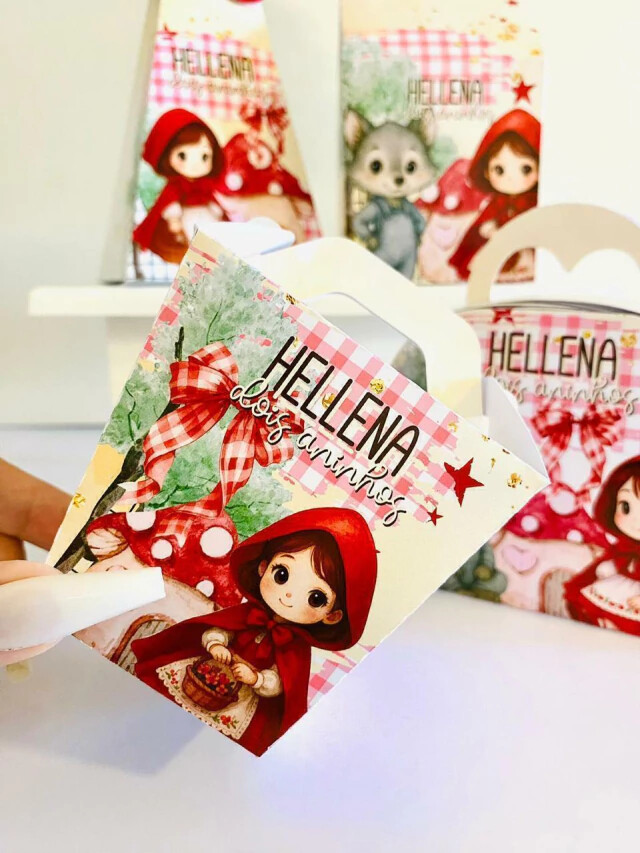 Kit Festa Chapeuzinho Vermelho Personalizados Lembrancinhas 40pç