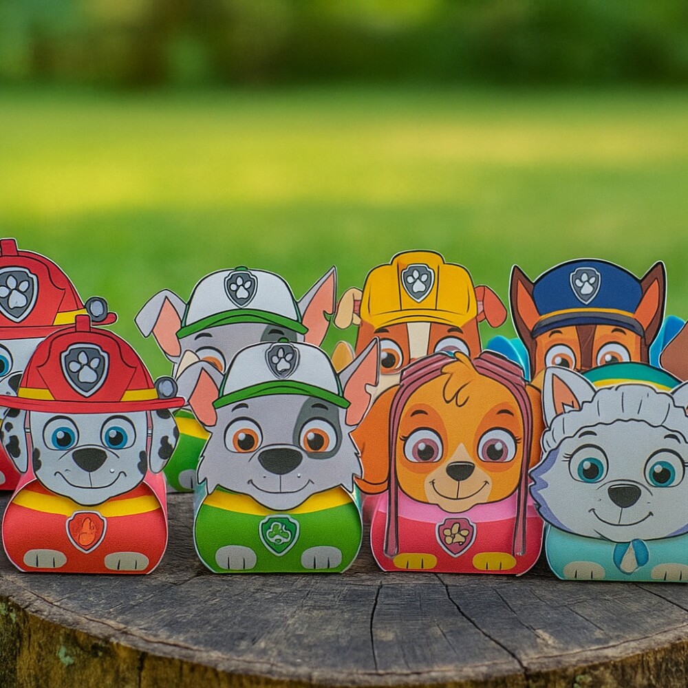 Caixinha Personalizada Porta bombons Patrulha Canina 40 pçs