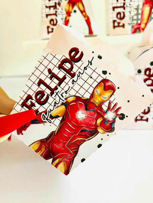 Kit Festa Homem de Ferro Personalizados Lembrancinhas 40pçs