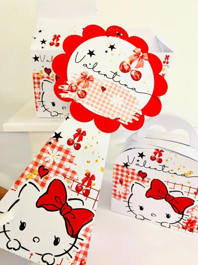 Kit Festa Hello Kitty Personalizados Lembrancinhas 40pçs