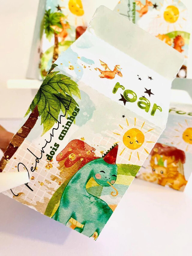 Kit Festa Dinossauros Personalizados Lembrancinhas 40pçs