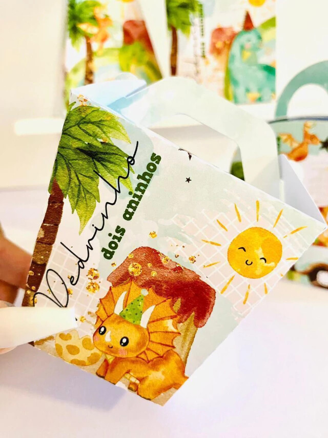 Kit Festa Dinossauros Personalizados Lembrancinhas 40pçs