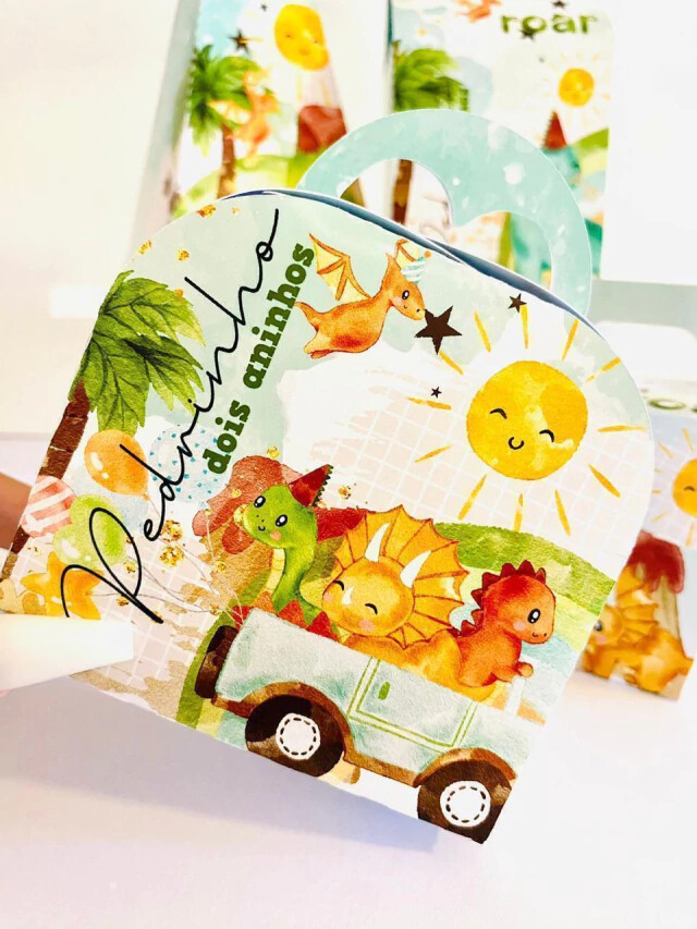 Kit Festa Dinossauros Personalizados Lembrancinhas 40pçs