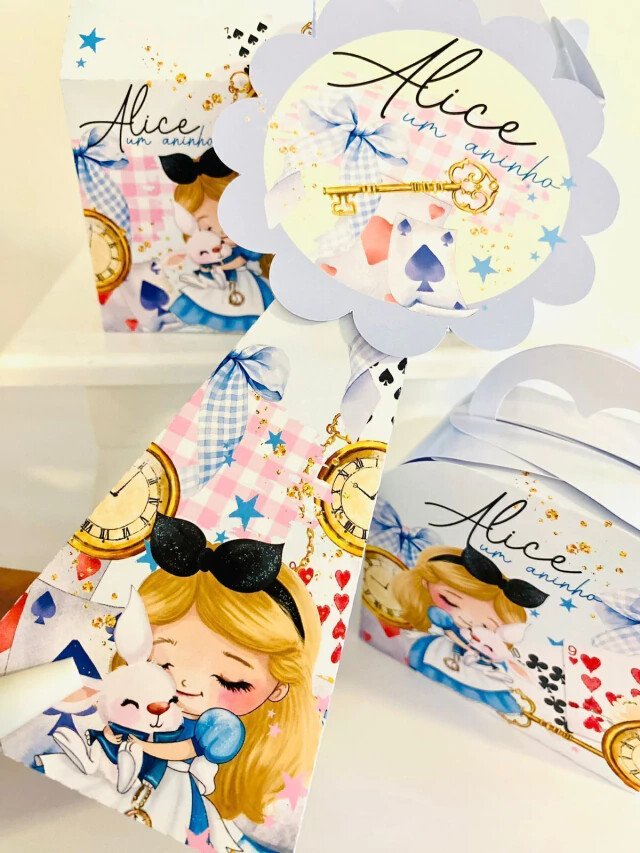 Kit Festa Alice Personalizados Lembrancinhas 40pçs