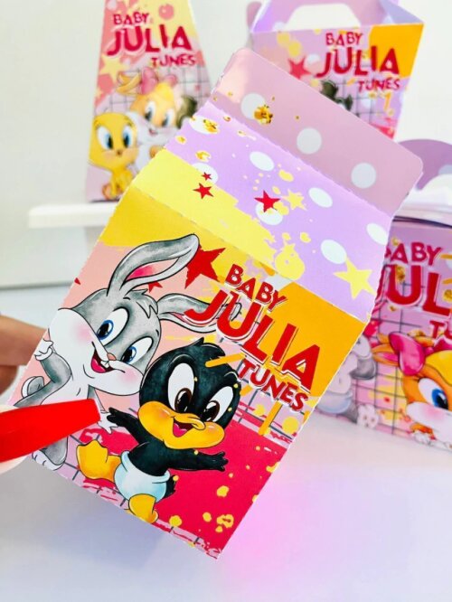 Kit Festa Looney Tunes Rosa Personalizados Lembrancinhas 40pç