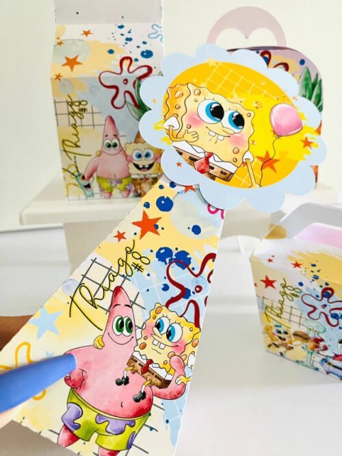 Kit Festa Bob Esponja Personalizados Lembrancinhas 40pçs