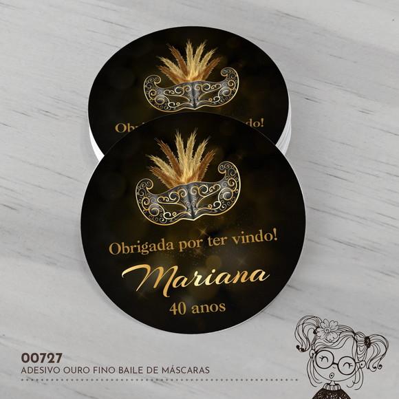 Adesivo Água Ouro Fino Baile de Máscaras - 00727