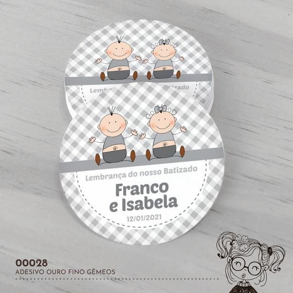 Adesivo Água Ouro Fino Gêmeos - 00028
