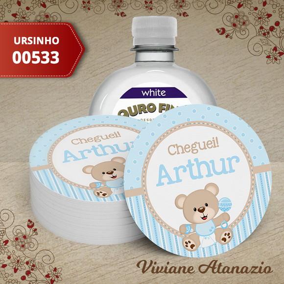 Adesivo Água Ouro Fino Ursinho - 00533