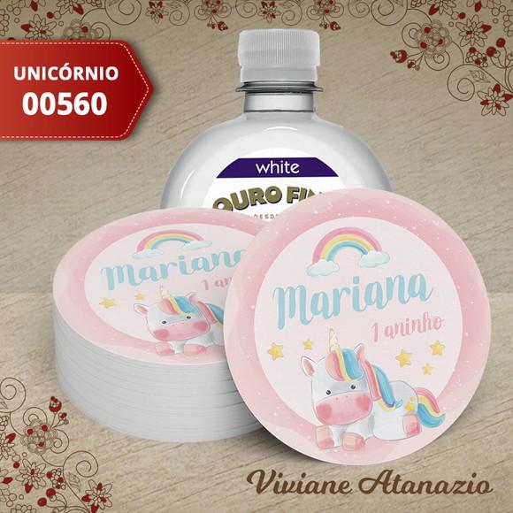 Adesivo Água Ouro Fino Unicórnio - 00560