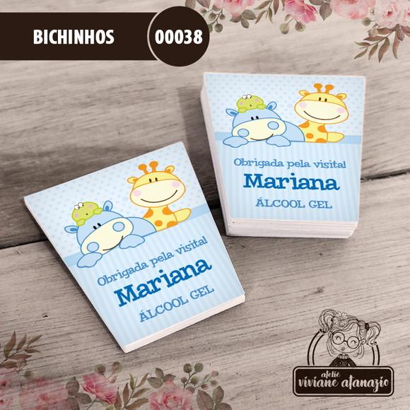 Adesivo Bisnaga Álcool Gel Bichinhos - 00038
