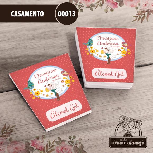 Adesivo Bisnaga Álcool Gel Casamento - 00013