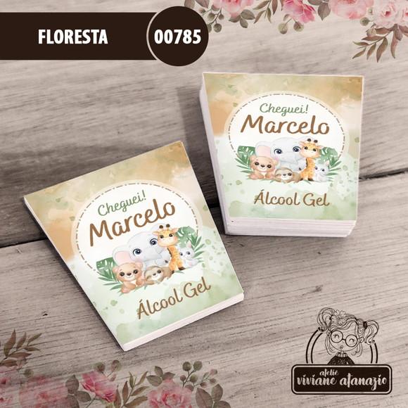 Adesivo Bisnaga Álcool Gel Floresta - 00785
