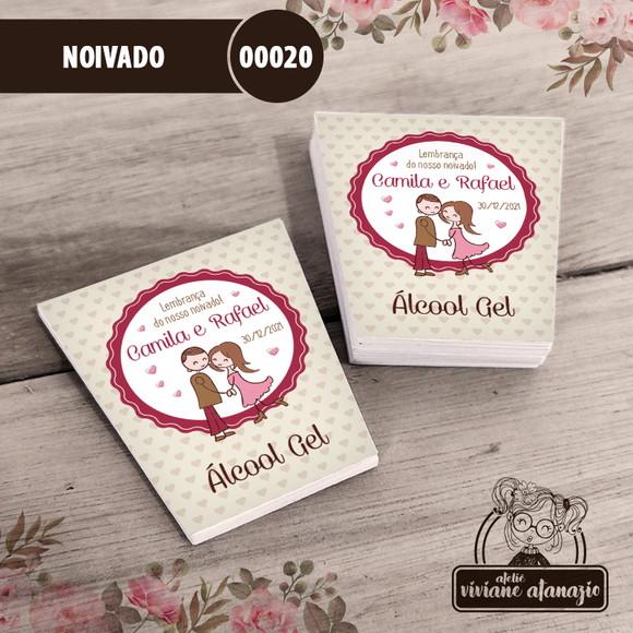Adesivo Bisnaga Álcool Gel Noivado - 00020