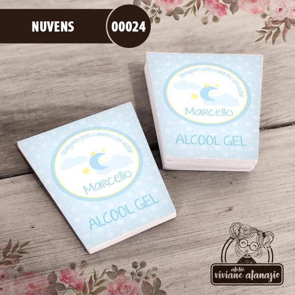 Adesivo Bisnaga Álcool Gel Nuvens - 00024