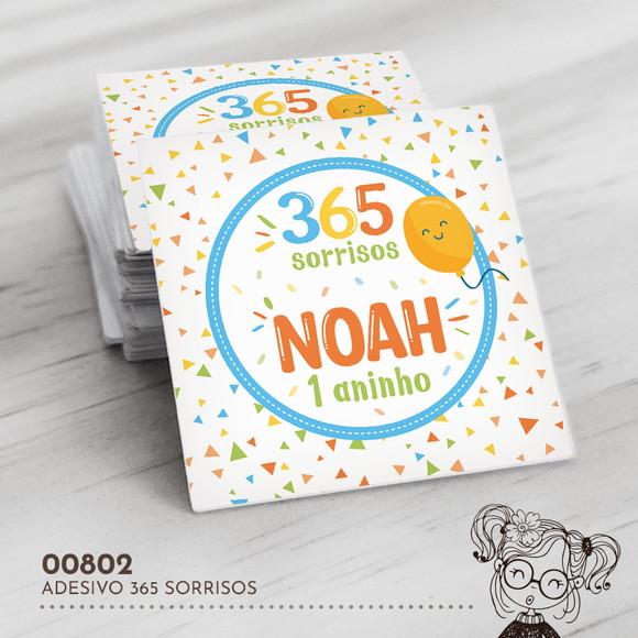 Adesivo Quadrado 365 Sorrisos - 00802