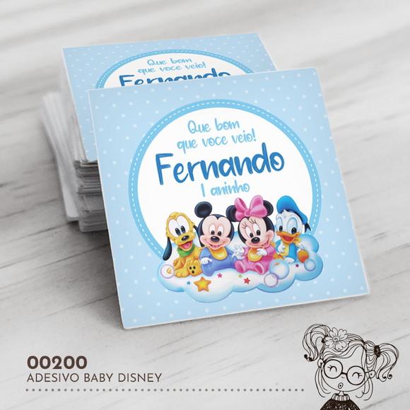 Adesivo Quadrado Baby Disney - 00200