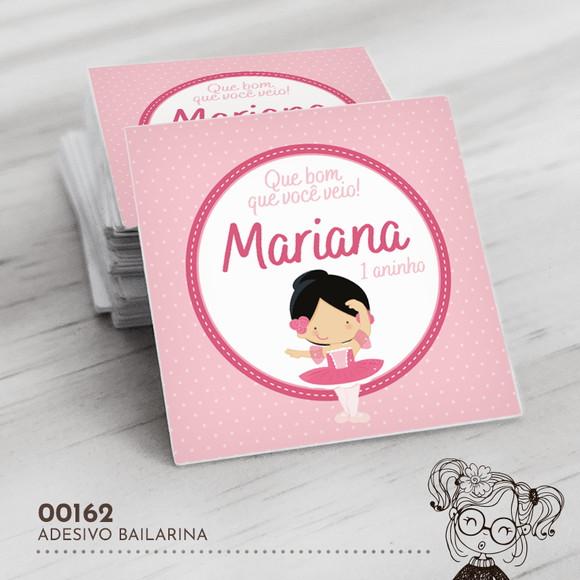 Adesivo Quadrado Bailarina - 00162