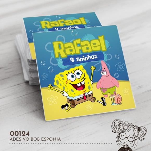 Adesivo Quadrado Bob Esponja - 00124