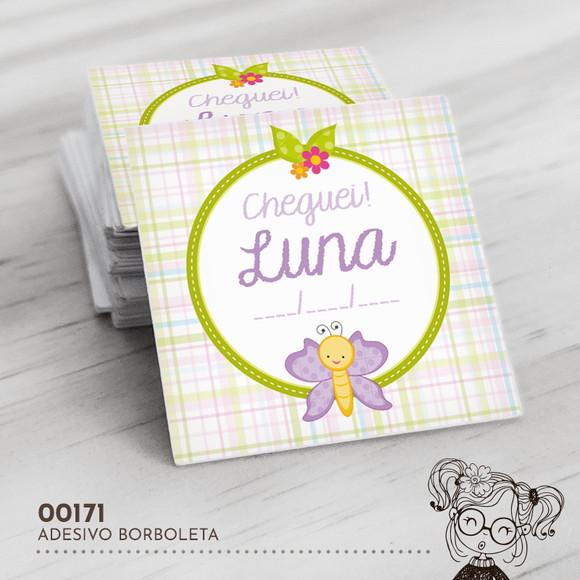 Adesivo Quadrado Borboletinha - 00171