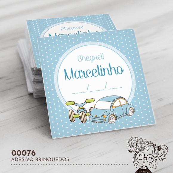 Adesivo Quadrado Brinquedos - 00076