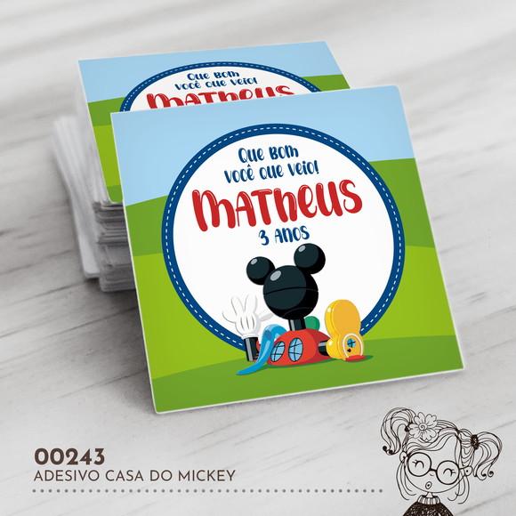 Adesivo Quadrado Casa do Mickey - 00243