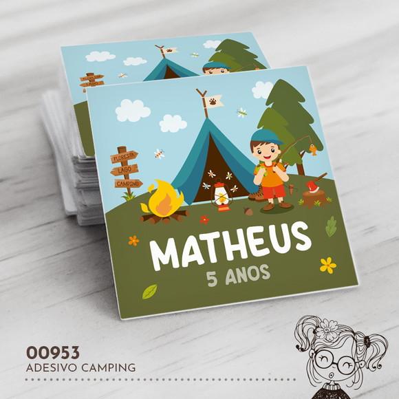 Adesivo Quadrado Camping - 00953