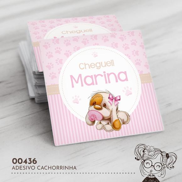 Adesivo Quadrado Cachorrinha - 00436