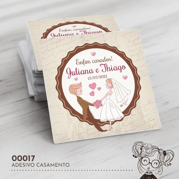 Adesivo Quadrado Casamento - 00017