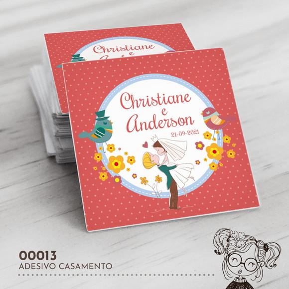 Adesivo Quadrado Casamento - 00013