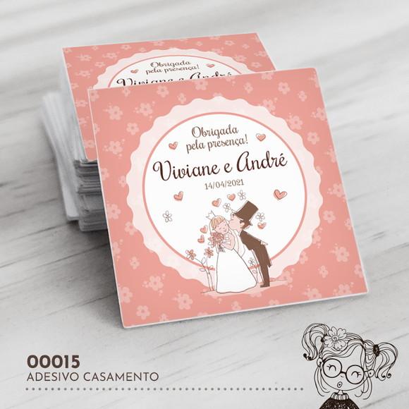 Adesivo Quadrado Casamento - 00015