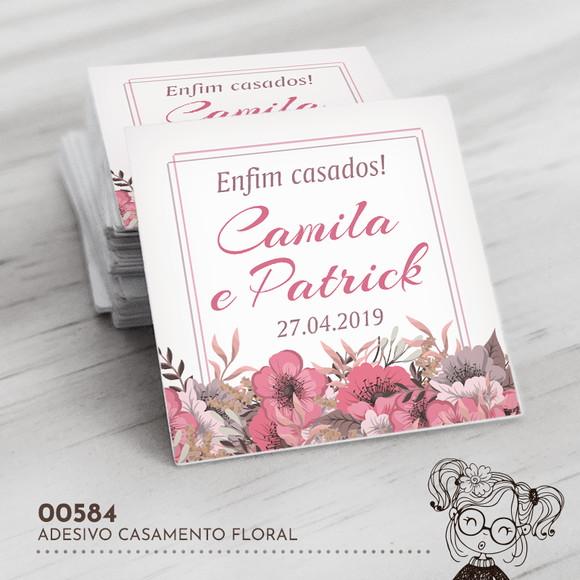 Adesivo Quadrado Casamento - 00584