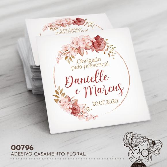 Adesivo Quadrado Casamento - 00796