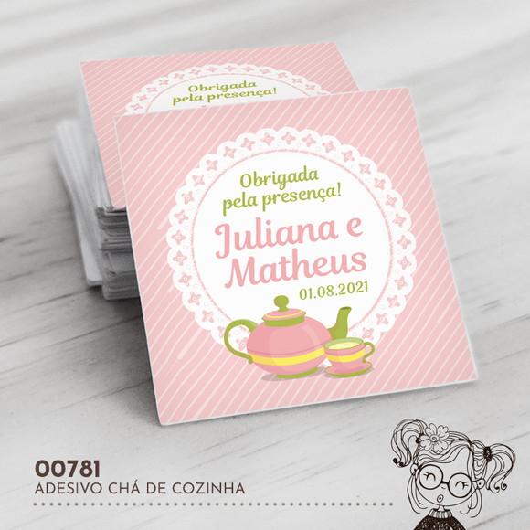 Adesivo Quadrado Chá de Cozinha - 00781