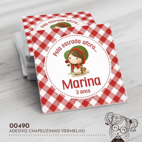 Adesivo Quadrado Chapeuzinho Vermelho - 00490