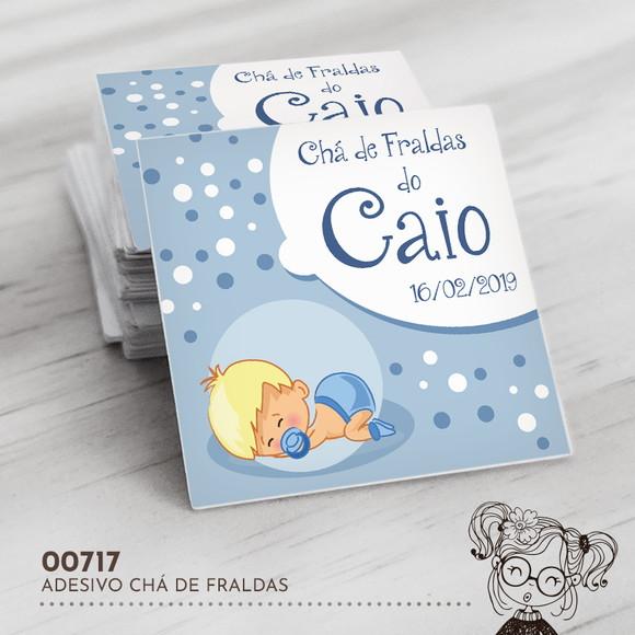 Adesivo Quadrado Chá de Fraldas - 00717