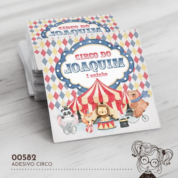 Adesivo Quadrado Circo - 00582