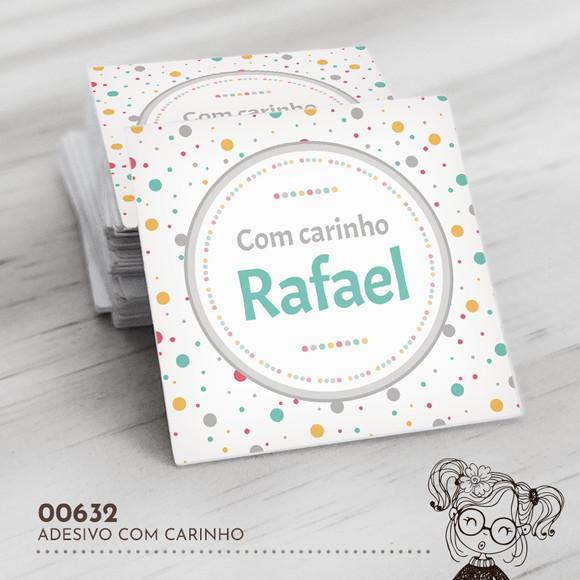 Adesivo Quadrado com Carinho - 00632