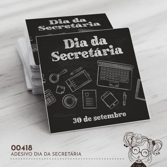 Adesivo Quadrado Dia da Secretária - 00418
