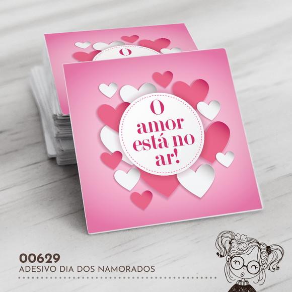 Adesivo Quadrado Dia dos Namorados - 00629