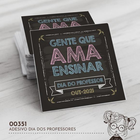 Adesivo Quadrado Dia dos Professores - 00351