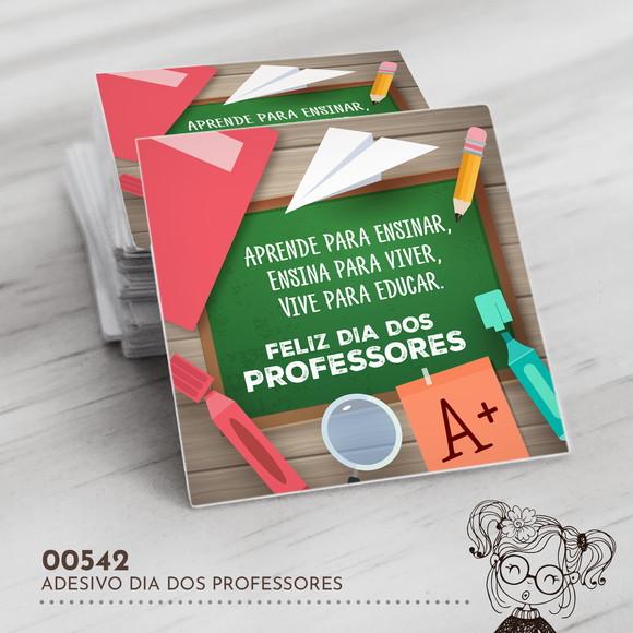 Adesivo Quadrado Dia dos Professores - 00542