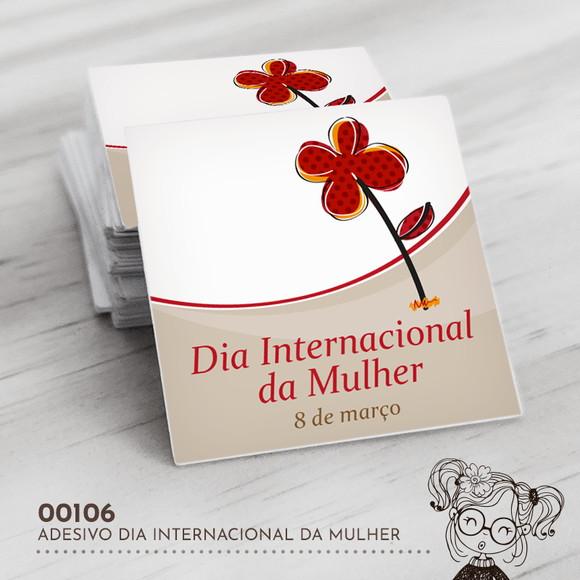Adesivo Quadrado Dia Internacional Mulher - 00106