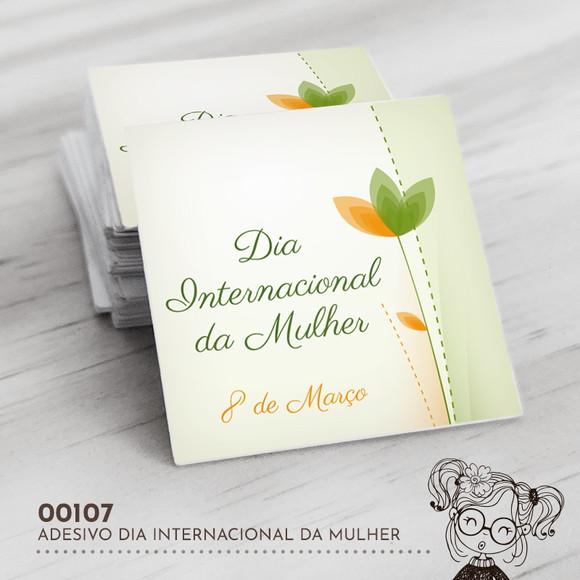 Adesivo Quadrado Dia Internacional Mulher - 00107
